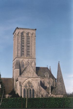 Clocher, chevet et transept de l'glise de Norrey