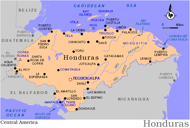 Mapa de Honduras